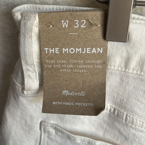 Madewell The Mom Jean Womens Size 32 Tile White‎ Denim - Picture 8 of 10